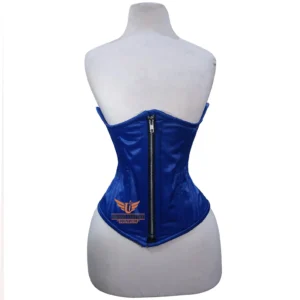 Satin Underbust Corset -- Steel Boned, YKK Zip, Gothic Steampunk